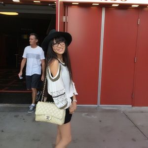 Boho hippie white detailed blouse